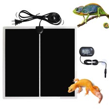 MQ Reptile Terrarium Heat Pad with LCD Digital Aquarium Thermometer, 11 x 11i...