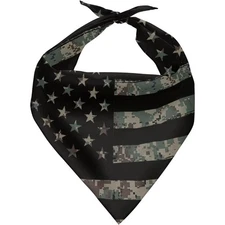 Camo American Flag Dog Bandana Triangle Bib Pet Scarf Soft Absorbent Drool Towel