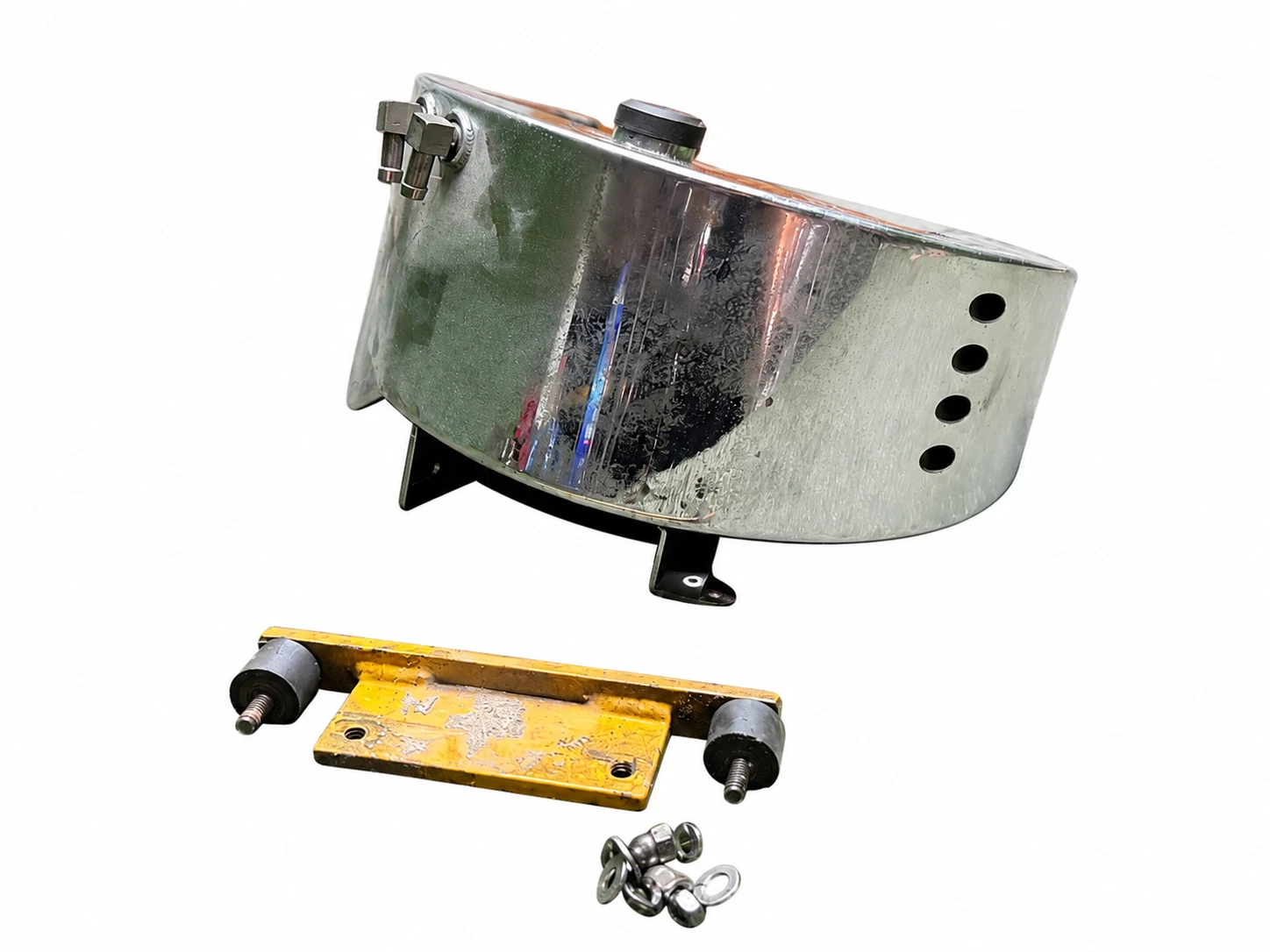 Harley Softail Custom Horseshoe Oil Tank Chrome Wrap Around Mount Bracket OEM