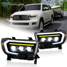 Vland Led Projectorreflector Headlights For 2007-13 Toyota Tundra 08-20 Sequoia
