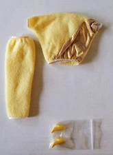 Vintage 1986 Mattel Barbie Pet Show Fashions #3658 Yellow/Gold Top, Skirt, Shoes