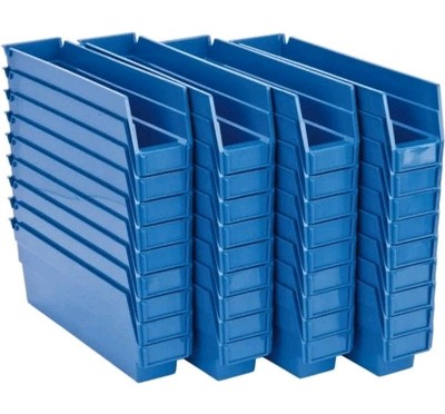 QUANTUM STORAGE SYSTEMS Shelf Bin 11 5/8 in Lg, 2 3/4 in x 4 in, Blue Pack of 36