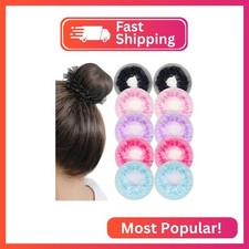 Colored Hair Nets for Girls' Buns - Invisible Dance Hairnets, Elastic Hair Acces