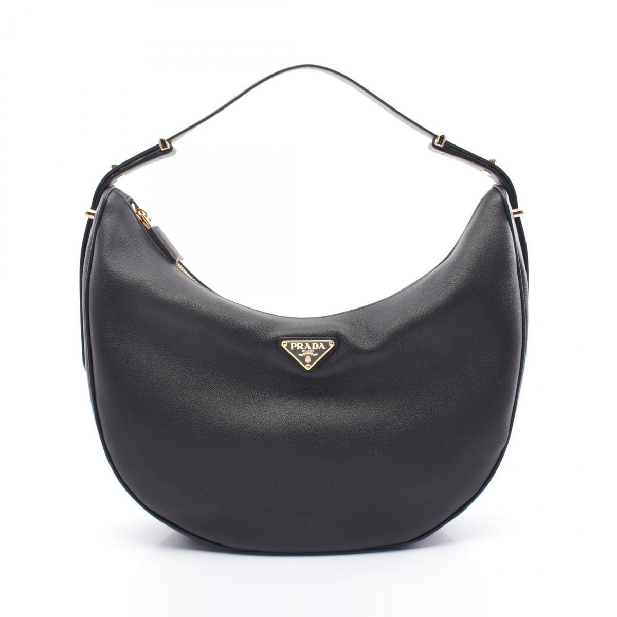PRADA SOFT GRAIN Shoulder Bag 1BC2122CYSF0002 leather Black NEW