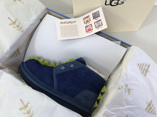 NIB UGG Australia Youth Kid's US 4 Dydo Neumel II Dinosaur Navy Blue Boots New - Picture 15 of 16