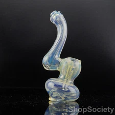 4.5" Fumed Bubbler Tobacco Smoking Pipe Collectible Bubbler Glass Pipes - P747