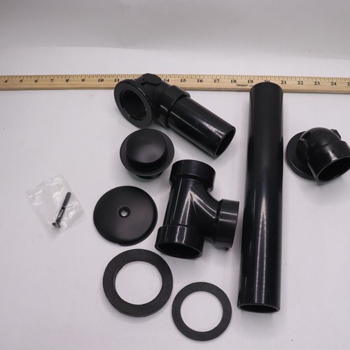 Westbrass Tip-Toe Bath Waste Kit Schedule 40 ABS Matte Black D49311-62 ...