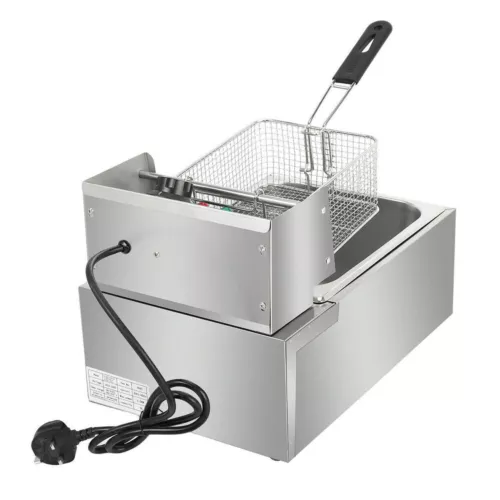 Öl-Friteuse 2500W 6L Edelstahl Fritteuse Profi Küche Kaltzonen Fritteuse Fritöse - Bild 6 von 14