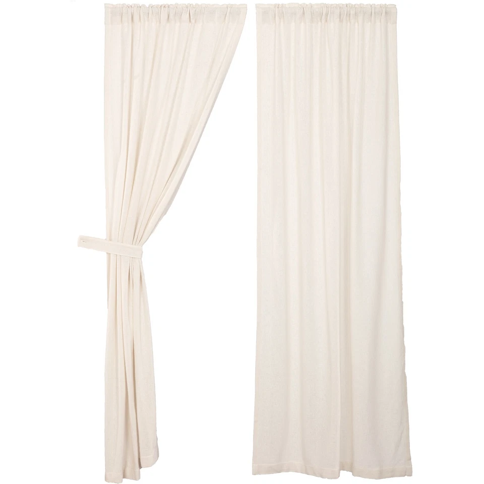 Nuevo FRENCH COUNTRY FARMHOUSE SHABBY CHIC CREMA ARPILLERA Cortinas 84" Foto 2 de 2