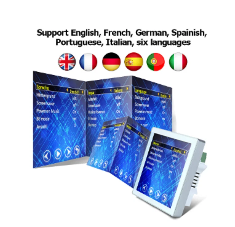 4In Key Touch Wireless Bluetooth Wall Amplifier Fm Radio Home Audio Frameless - Image 3 of 4