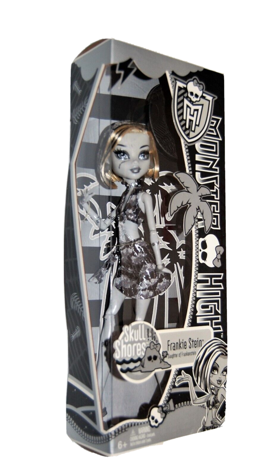 Monster High Skull Shores Black and White Frankie Stein Doll 2011 Mattel  X0593 746775101961