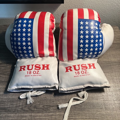 Rush Boxing Gloves 18 OZ Red/White/Blue MADE IN PAKISTAN - 第 1/19 張圖片