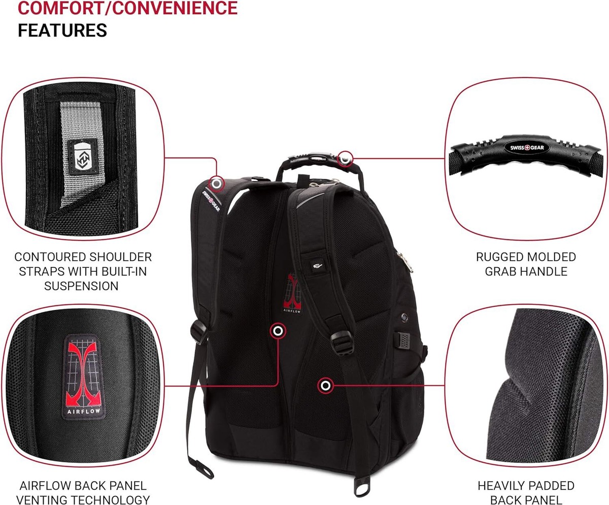 SwissGear 1900 Scansmart TSA 17 Laptop Backpack, Black, 19-Inch 19-Inch,  Black 766166419635| eBay