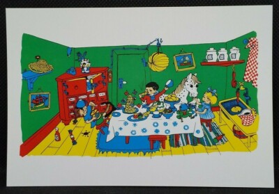 Pippi Longstocking Postcard Limited World Exhibition Japanese (A) Very Rare F/S