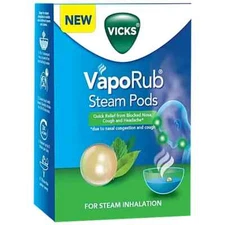 Vicks VapoRub SteamPods 4s, For Steam Inhalation, Quick relief from blocked nose