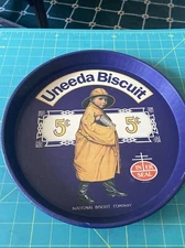 Bristol Ware Uneeda Biscuit Tin Tray Round 12"