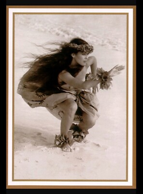 Set of 5 Frameable Hawaiian Hula Kahiko Kim Taylor Reece Art Cards