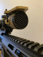 FDE 30mm ARD (Anti Reflective Device) Elastic Flip Up Cover - LPVO / Scope