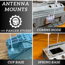 Antenna Star Shape set of 3 compatible 28mm and 32mm heroric scale tank kits