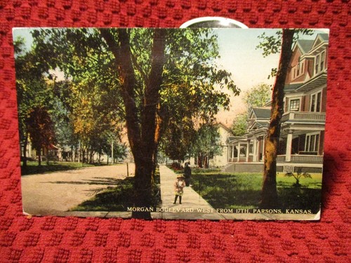 1913. MORGAN BLVD. PARSONS, KANSAS. POSTCARD. K11