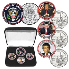DONALD TRUMP  OFFICIAL Colorized  Coin  Collection - 47th President