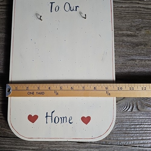 Handmade Vtg Toll Painting Interchangeable Seasons Event Heart Sign Welcome Door - Picture 13 of 21