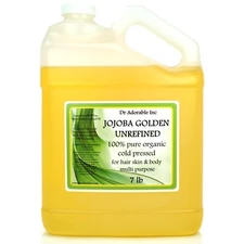 7 LB Premium Jojoba Oil Unrefined Golden Pure Organic Cold Pressed Best Quality