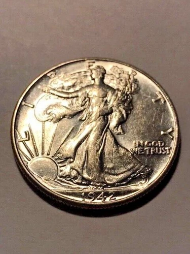 1942-P Walking Liberty Silver Half Dollar AU+ #21821