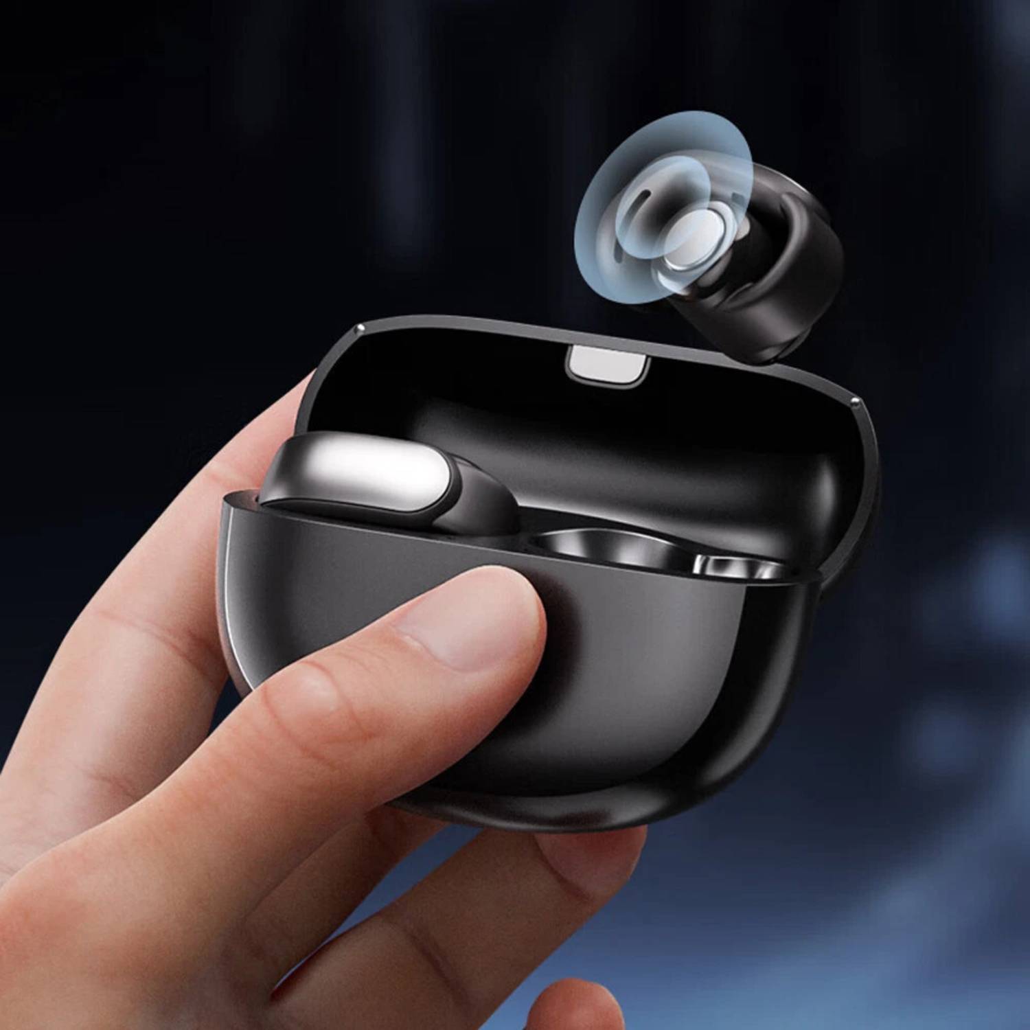 Open Ear Wireless Clip on Earbuds Bluetooth Stereo Earphones Headphones Earclips