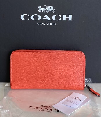 Michael Kors Zip Around Phone Case Holder id Wallet Wristlet Clutch Coral  Red