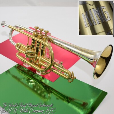 Vintage King H. N. White Silversonic Master Cornet Original Gold
