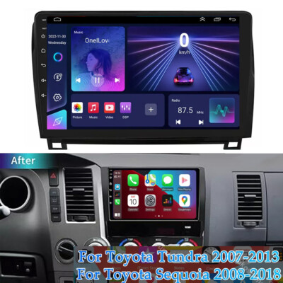 For Toyota Tundra 07-13 Sequoia 08-19 Carplay Car Stereo GPS Navi BT Radio Camer