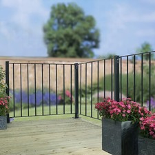 Classic Metal Steel Deck Decking Spindles Garden Fence Balusters Fencing Panel