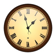 Clock stickers, labels, tags, envelope seals