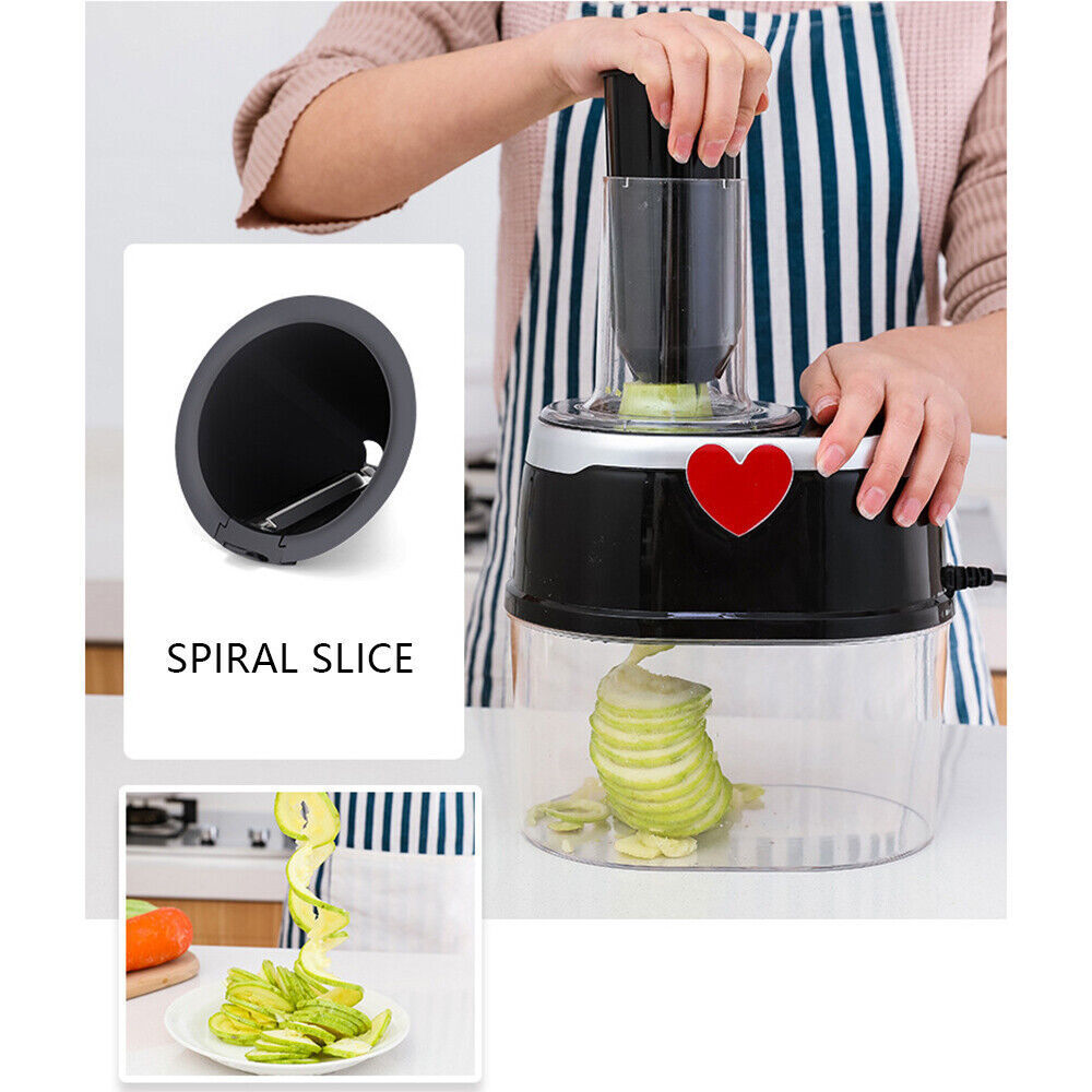Electric Salad Maker Food Slicer Fruit Vegetable Cutter Grater Chopper US