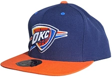 Oklahoma City Thunder Fitted Hat Cap by Mitchell & Ness NBA HI Crown Orange 