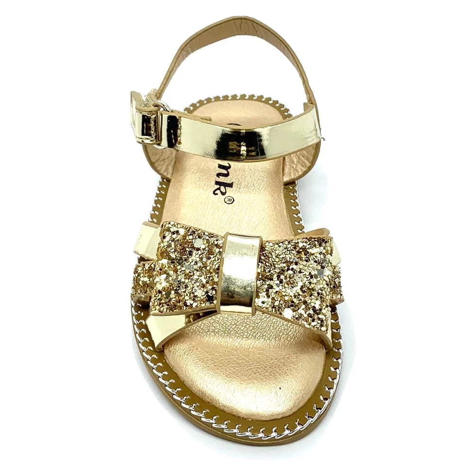 Sandalias Link Maxine-49KA para bebé y niño pequeño dorado concurso noche y fiesta talla 8 Foto 2 de 4