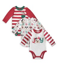 Disney Store Mickey Mouse Friends Holiday Bodysuit Set for Baby Sz 0-3M NEW
