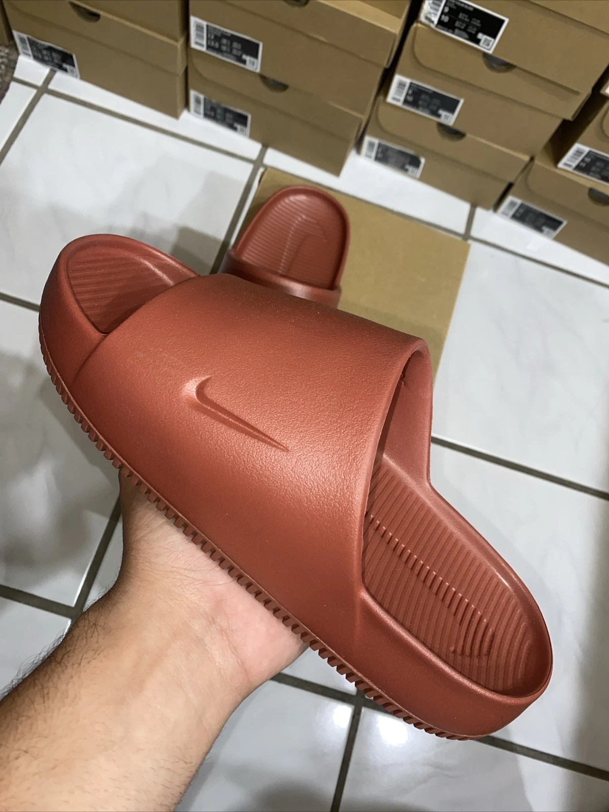 DS W Nike Calm Slide ""Arancione rugged"" DX4816 300 taglia 10 donna 8 5 uomo