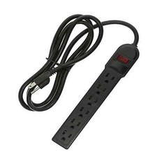 6Ft 6-Outlet Surge Protector 14AWG/3, 15A, 90J Black