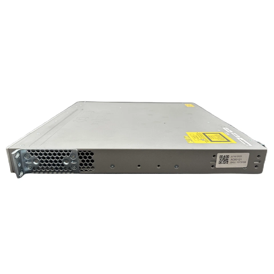 Cisco WS-C3850-24P-S Switch 48-Port PoE+ w/NM-4-1G & (2)1100W PSU - Image 3 of 4