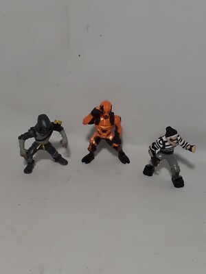 3 Moose Mini Figures by Epic Games, Orange figure, Robber,,