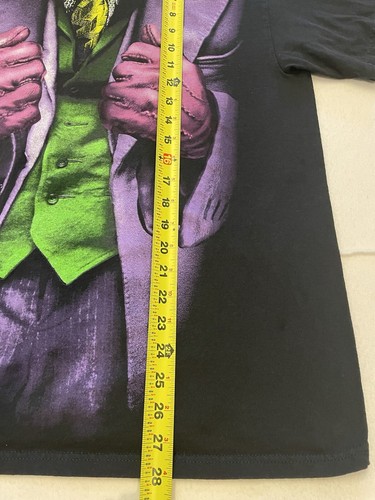 Vintage Batman T-shirt The Joker Size L Black 2008 The Dark Knight Retro Fade - Picture 6 of 6