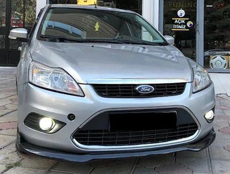 FORD FOCUS II 2008-2011 SPLITTER SOTTO PARAURTI ANTERIORE NERO LUCIDO LAMA - Imagen 4 de 4