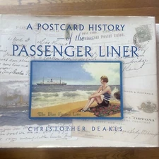 A Postcard History of the Passenger Liner VGC Hardcover illustrated Book