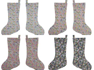 Birds & Butterflies in Blooms Christmas Stocking (4 Colors Available)