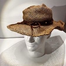 Bullhide Straw Cowboy Hat Shapeable Open Weave Rodeo Rockabilly Womens Small