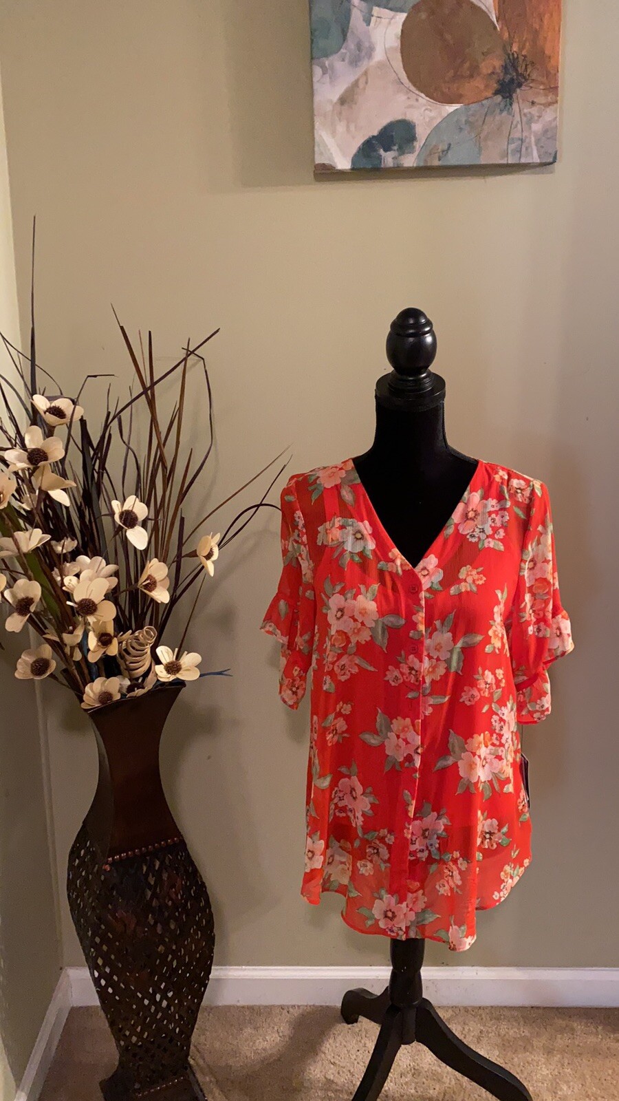 I.N. Studio Women's Red Short Sleeve Top Size Small eBay