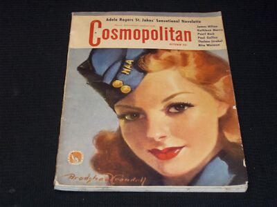 1942 OCTOBER COSMOPOLITAN MAGAZINE - SUSAN HAYWARD FRONT COVER - E 14290