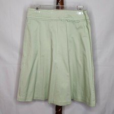 VTG Christopher Banks Vintage 8 skirt light green pull on back zip flared